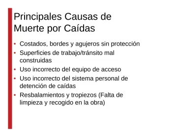 Slide 14: Principales Causas de Muerte por Caídas