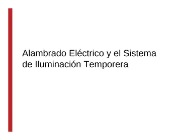 Slide 24: Alambrado Eléctrico y el Sistema de Iluminación Temporera