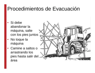 Slide 50: Procedimientos de Evacuación