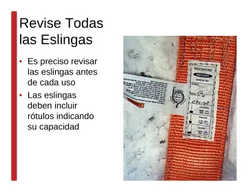 Slide 55: Revise Todas las Eslingas