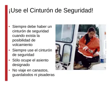 Slide 64: ¡Use el Cinturón de Seguridad!