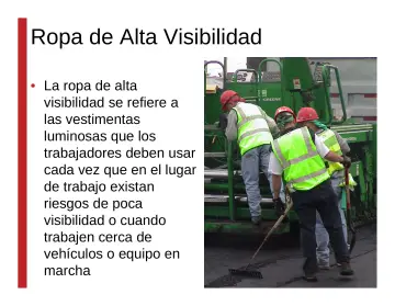 Slide 66: Ropa de Alta Visibilidad