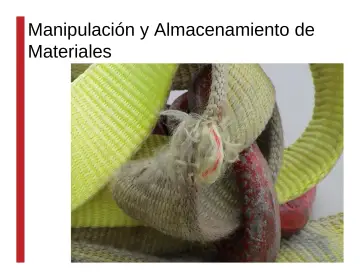 Slide 69: Manipulación y Almacenamiento de Materiales