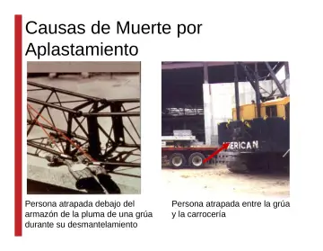 Slide 84: Causas de Muerte por Aplastamiento