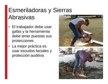 Slide 91: Esmeriladoras y Sierras Abrasivas