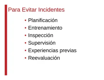 Slide 93: Para Evitar Incidentes