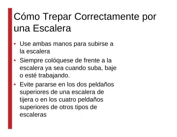 Slide 116: Cómo Trepar Correctamente por una Escalera