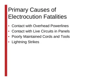 Slide 11: Primary Causes of Electrocution Fatalities