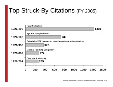 Slide 18: Top Struck-By Citations (FY 2005)