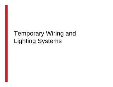 Slide 24: Temporary Wiring and Lighting Systems
