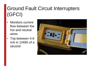 Slide 26: Ground Fault Circuit Interrupters (GFCI)