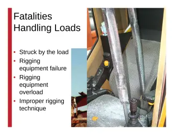 Slide 54: Fatalities Handling Loads
