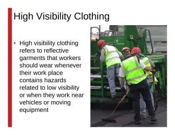 Slide 66: High Visibility Clothing