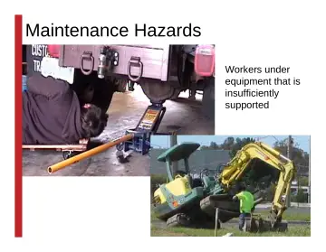 Slide 68: Maintenance Hazards