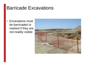 Slide 81: Barricade Excavations