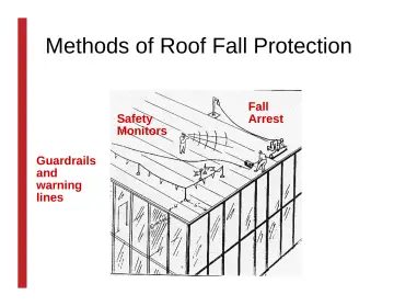 Slide 97: Methods of Roof Fall Protection