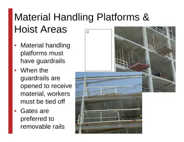 Slide 104: Material Handling Platforms & Hoist Areas