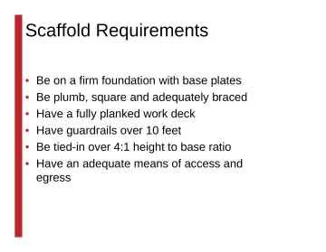 Slide 108: Scaffold Requirements