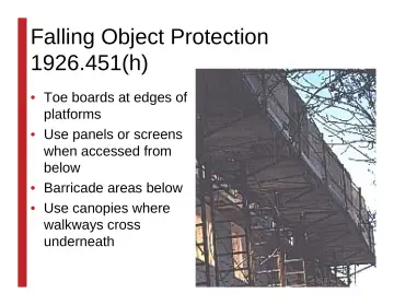 Slide 113: Falling Object Protection 1926.451(h)