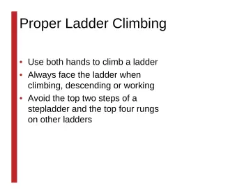 Slide 116: Proper Ladder Climbing