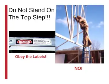 Slide 118: Do Not Stand On The Top Step!!!
