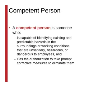 Slide 128: Competent Person