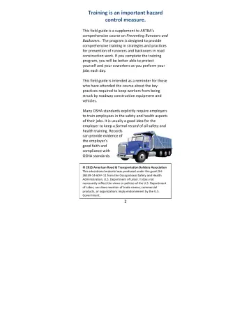 Page 2: Training is an important hazard control measure.