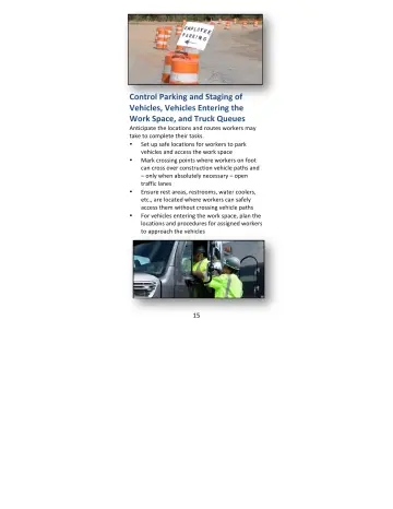 Page 15: Control Parking and Staging of Vehicles, Vehicles Entering the Work Space, and Truck…