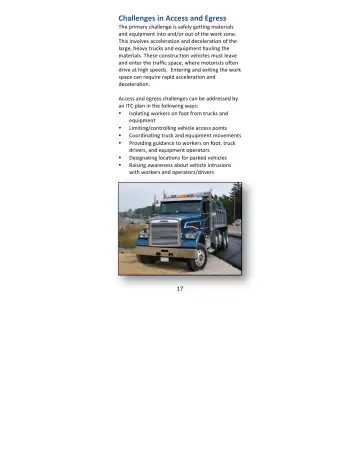 Page 17: Challenges in Access and Egress