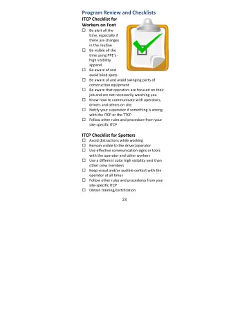Page 23: Program Review and Checklists