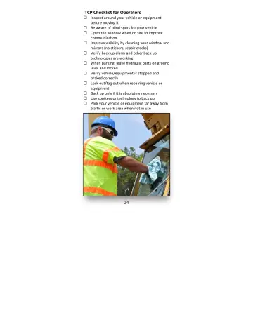 Page 24: ITCP Checklist for Operators