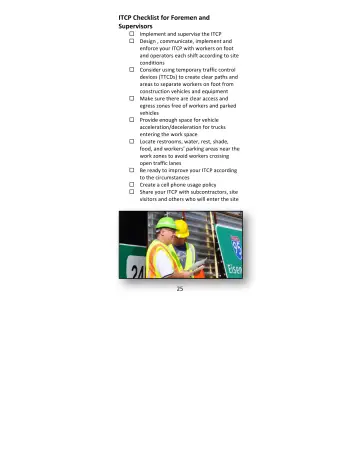 Page 25: ITCP Checklist for Foremen and Supervisors