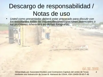 Slide 4: Descargo de responsabilidad /