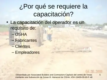 Slide 5: ¿Por qué se requiere la capacitación?