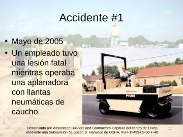 Slide 11: Accidente #1