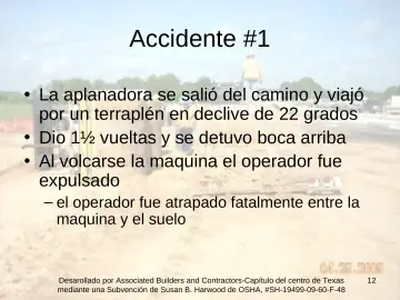 Slide 12: Accidente #1