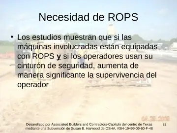 Slide 32: Necesidad de ROPS