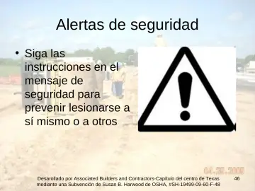 Slide 46: Alertas de seguridad