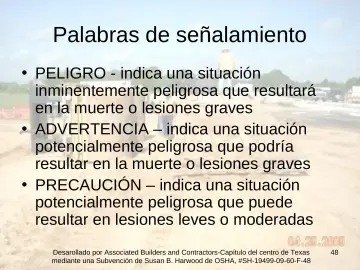 Slide 48: Palabras de señalamiento