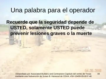 Slide 49: Una palabra para el operador