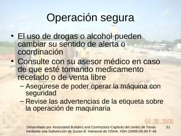 Slide 51: Operación segura
