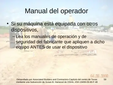 Slide 59: Manual del operador