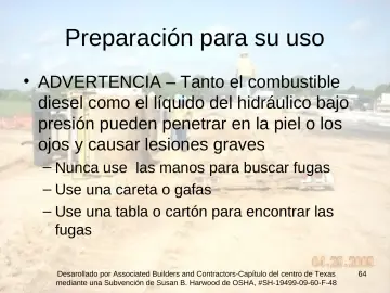 Slide 64: Preparación para su uso