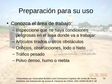 Slide 70: Preparación para su uso