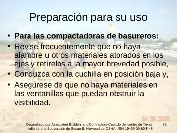 Slide 72: Preparación para su uso