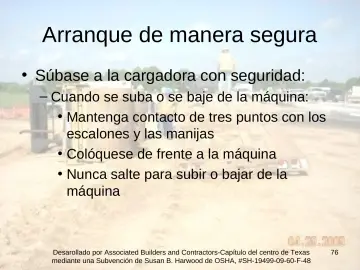 Slide 76: Arranque de manera segura