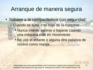 Slide 77: Arranque de manera segura