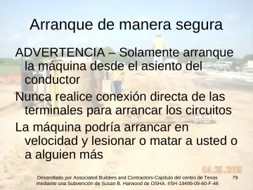 Slide 79: Arranque de manera segura
