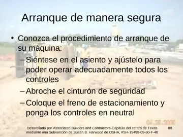 Slide 80: Arranque de manera segura