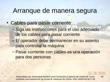Slide 83: Arranque de manera segura